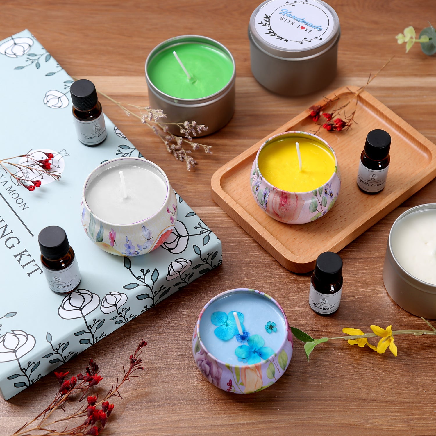 DIY Candle Kit Soy Bean Wax Candle Making Supplies Handmade